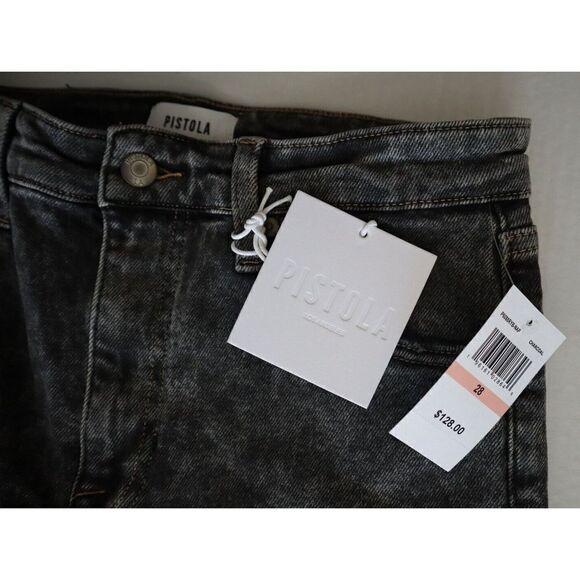 Pistola P6088RYB Women Sz 28 Black Lennon Hi-Rise Cropped Boot Denim Jeans - Picture 4 of 10